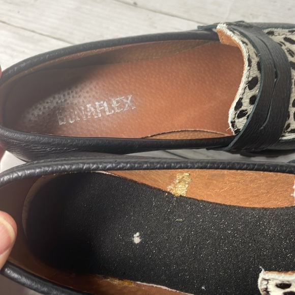 Bonaflex Leather and Calf Hair Animal Print Platform Lug Sole Loafer - Picture 10 of 13
